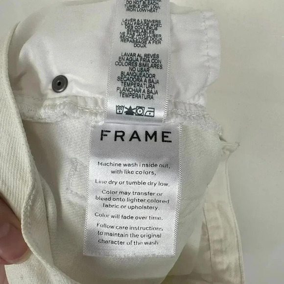 FRAME Denim White Denim Mini Skirt SIZE 26 - Picture 5 of 6